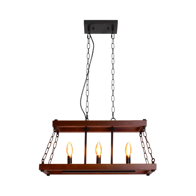 Taavita Vintage Hanging Pendant Light Fixture with 3/5 Lights for Dining Room Island in Brown