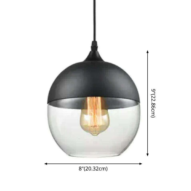 Taavita Pendant Light Retro Industrial Style Clear Amber Glass Pendant Ceiling Lights for the Restaurant