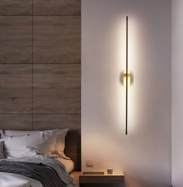 Linear Strip Wall Lighting Modern Metal Wall Mount Lamp for Bedroom Living Room Clearhalo 'Wall Lamps & Sconces' 'Wall Lights' Lighting' 2627543