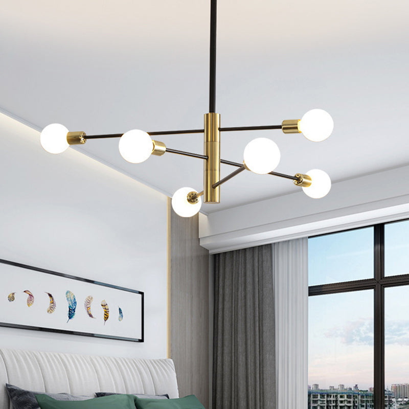 Taavita Modern Sphere Glass Molecular Chandelier Pendant Light Hanging for Living Room