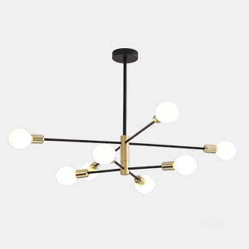 Black Molecular Chandelier Lighting Modern Sphere Glass Hanging Pendant Light for Living Room Clearhalo 'Ceiling Lights' 'Chandeliers' Lighting' options 2629794