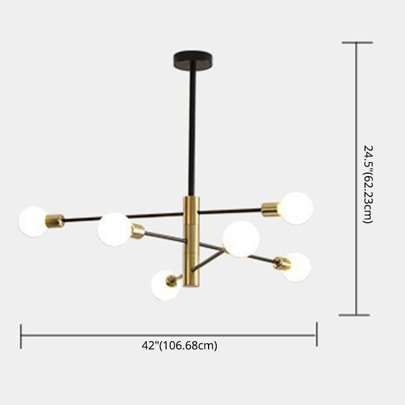 Taavita Modern Sphere Glass Molecular Chandelier Pendant Light Hanging for Living Room