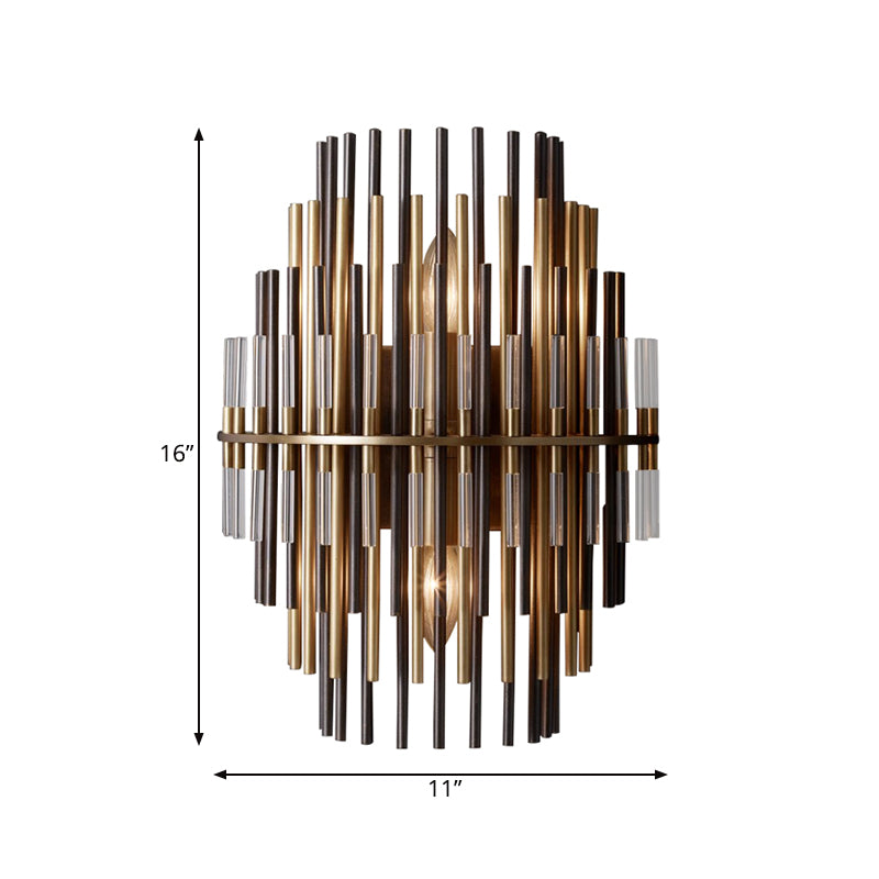 Taavita - Stage Tube-Shaped Wall Lamp Retro Metallic 1 Light Wall Light Lighting for Interiors