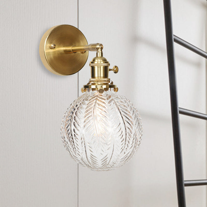 Taavita Geometric/Globe/Pentagram Wall Lamp Contemporary Prismatic Glass 1 Light - Brass - Wall Mount Fixture