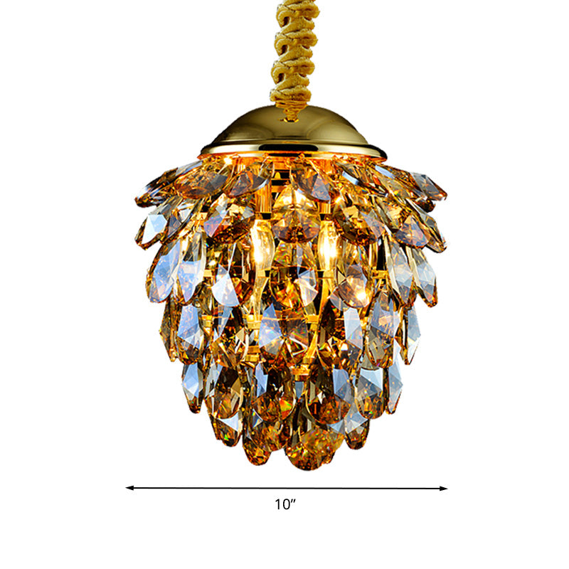 Taavita Black/Gold Crystal Ceiling Pendant Light Modern Style 2 Lights Chandelier