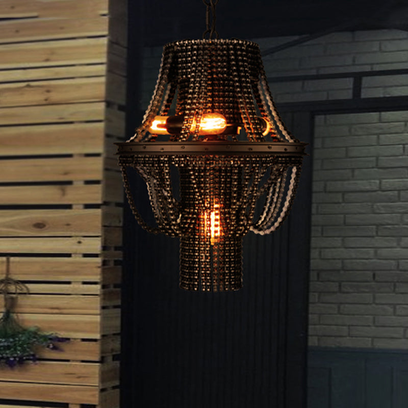 Taavita 4-Light Industrial Chandelier Pendant | Bike Chain Ceiling Light Fixture