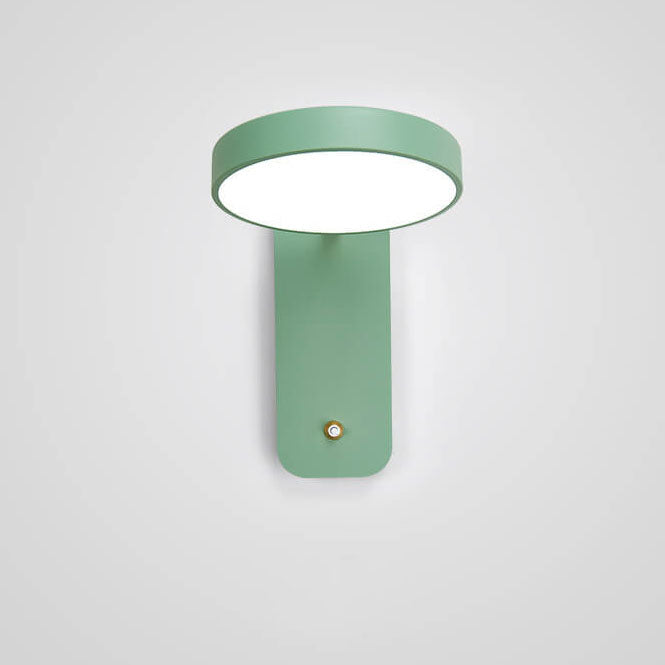 Taavita Simple Round Swivel LED Wall Lamp with Switch