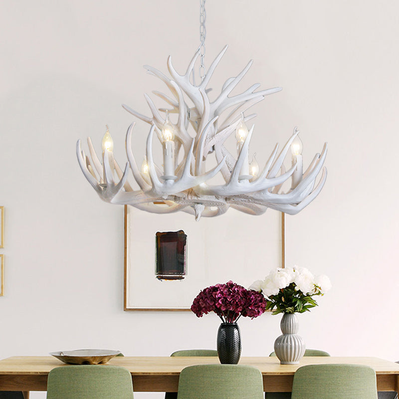 Taavita Antler Chandelier Light Rustic Resin 21.5" / 25.5" / 27.5" Wide - 9 12 Lights