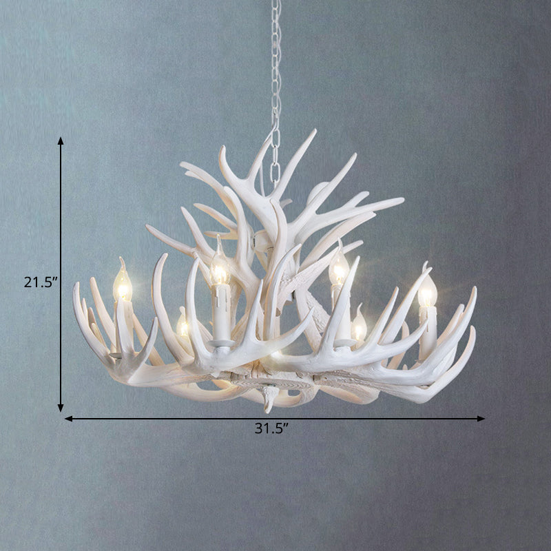 Taavita Antler Chandelier Light Rustic Resin 21.5" / 25.5" / 27.5" Wide - 9 12 Lights