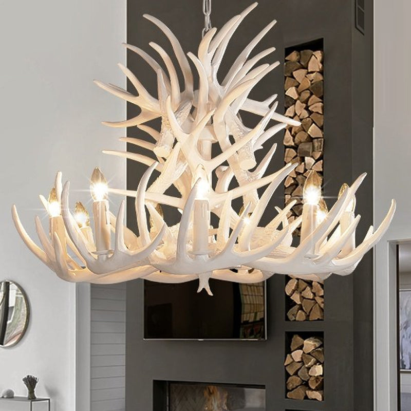 Taavita Antler Chandelier Light Rustic Resin 21.5" / 25.5" / 27.5" Wide - 9 12 Lights