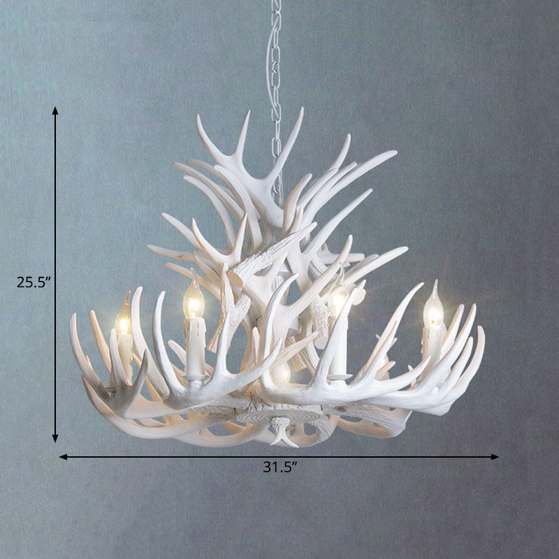 Taavita Antler Chandelier Light Rustic Resin 21.5" / 25.5" / 27.5" Wide - 9 12 Lights