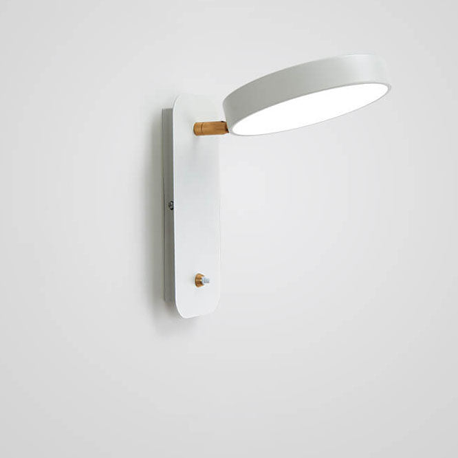 Taavita Simple Round Swivel LED Wall Lamp with Switch