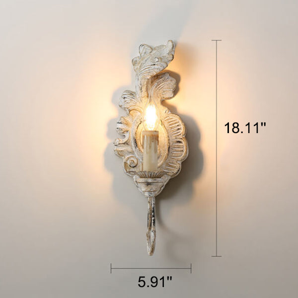 Taavita Vintage Resin Candelabra 1-Light Wall Lamp