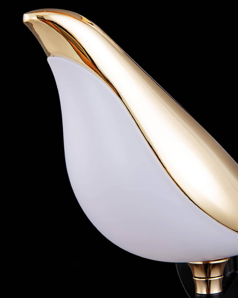 Modern Creative Bird 1/2 Light LED Rotatable Wall Lamp in Gold or Black