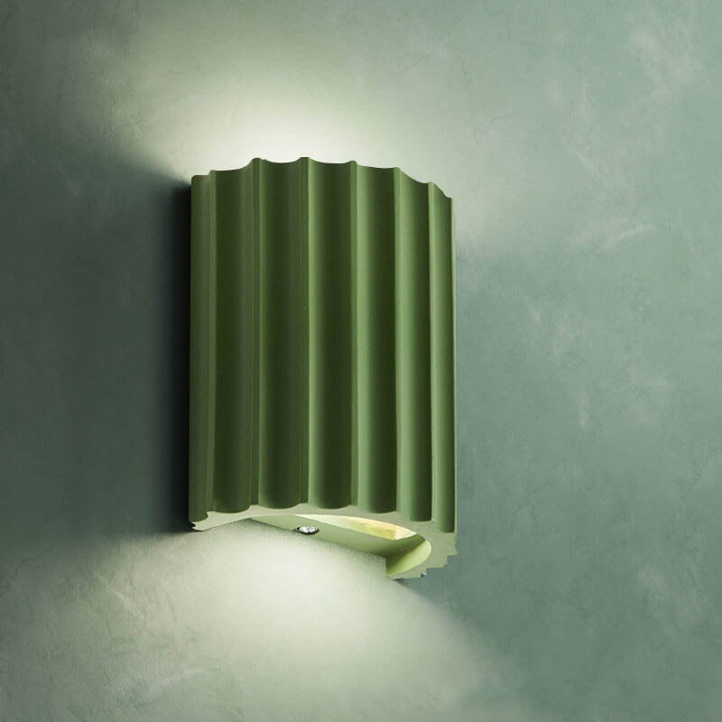 Taavita Resin Striped Half Cylinder 1-Light Wall Lamp