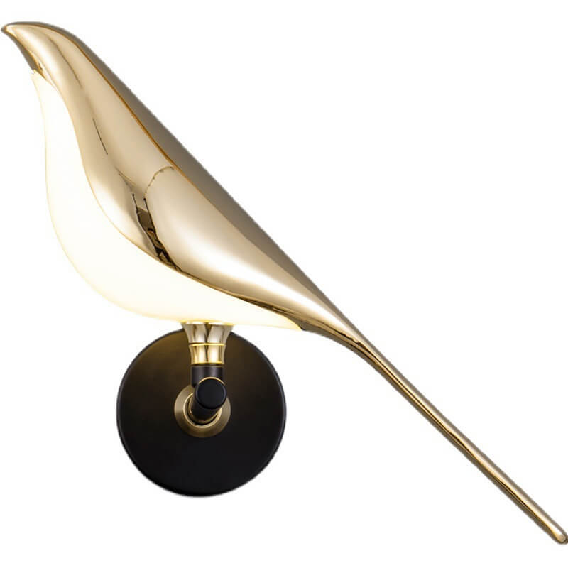 Modern Creative Bird 1/2 Light LED Rotatable Wall Lamp in Gold or Black