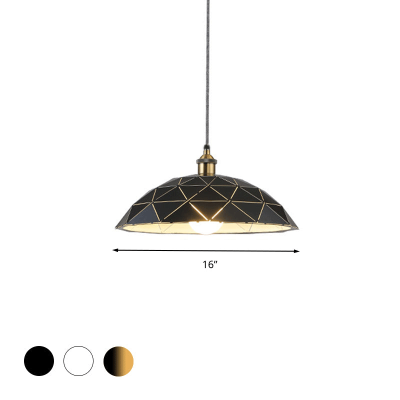 Taavita Light Hanging Lamp Industrial Black Gold / White - Metal - Pendant Light for Living Room, 13 "/16" /19.5 "wide