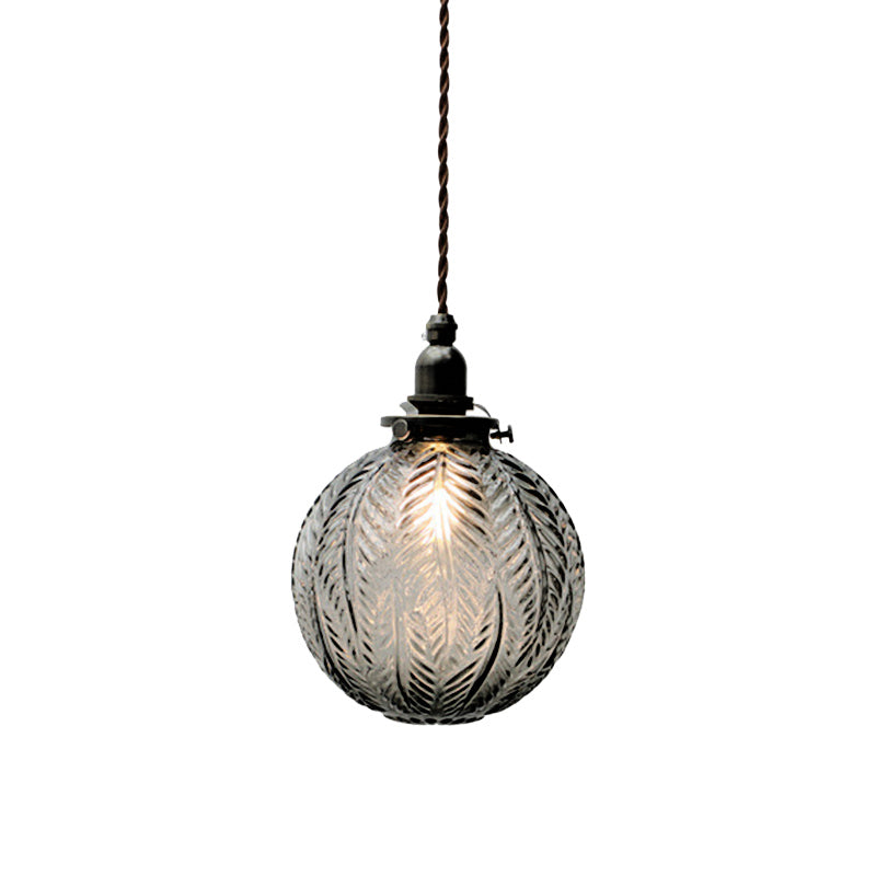 Global Taavita Pendant Light 1-Head Lamp Kit with Spring Design 1-Head/Rauchgrau Glass Hanging Lamp