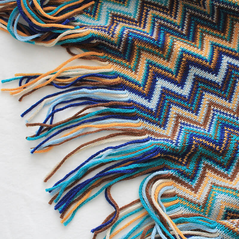 Cozy Striped Blanket with Tassels