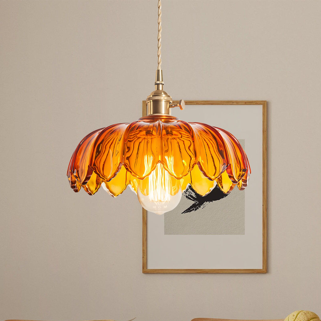 Taavita Rustic Tulip Glass Pendant Light