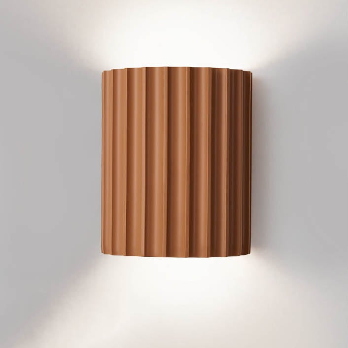 Taavita Resin Striped Half Cylinder 1-Light Wall Lamp