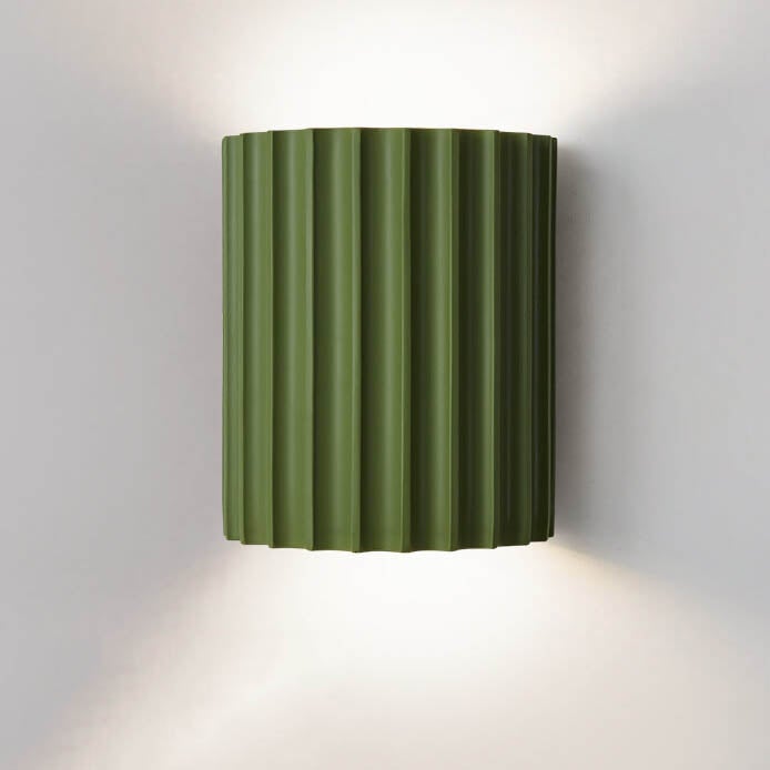 Taavita Resin Striped Half Cylinder 1-Light Wall Lamp