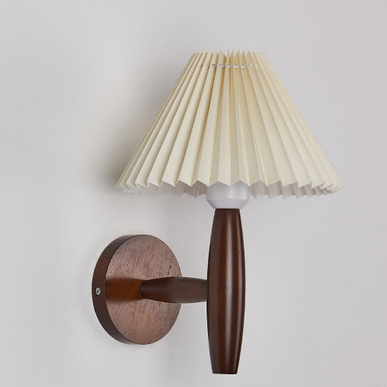 Vintage Taavita Pleated 1-Light Wall Lamp Shade Lamp