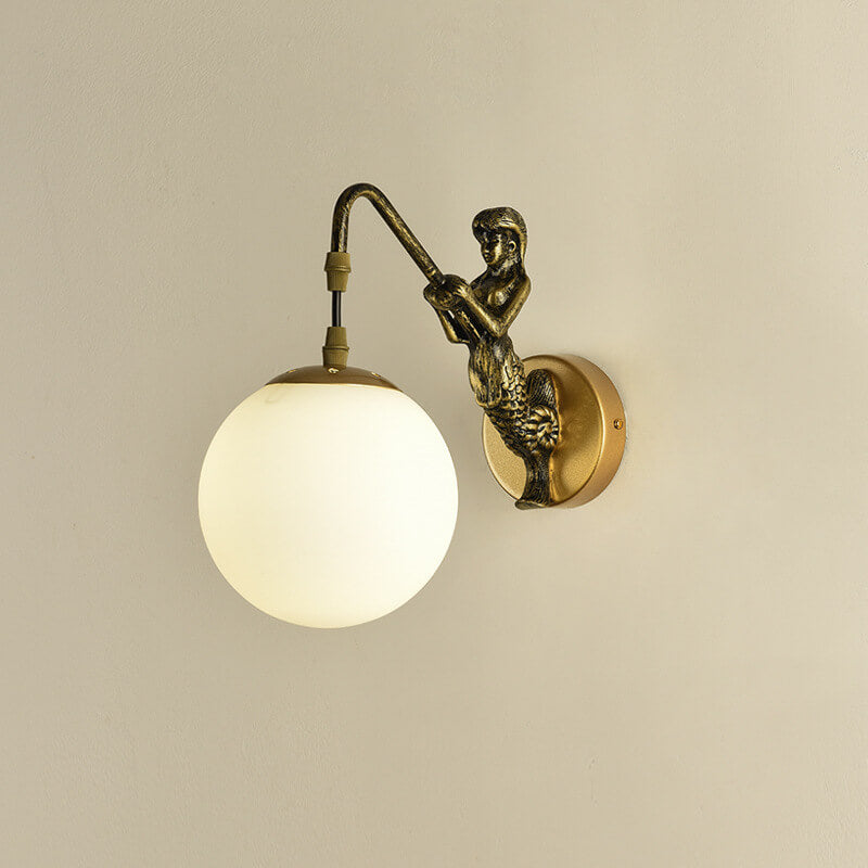 Vintage Rustic Taavita Ball 1-Light Wall Lamp & Light