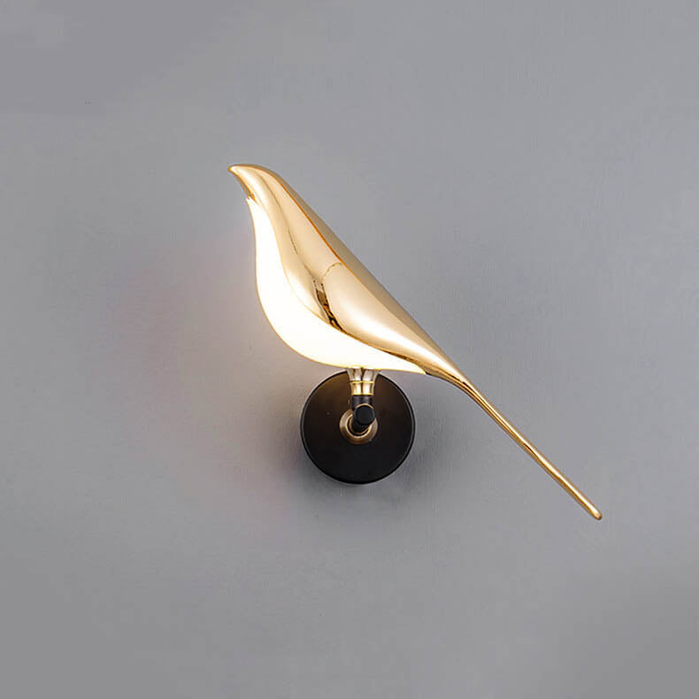 Modern Creative Bird 1/2 Light LED Rotatable Wall Lamp in Gold or Black