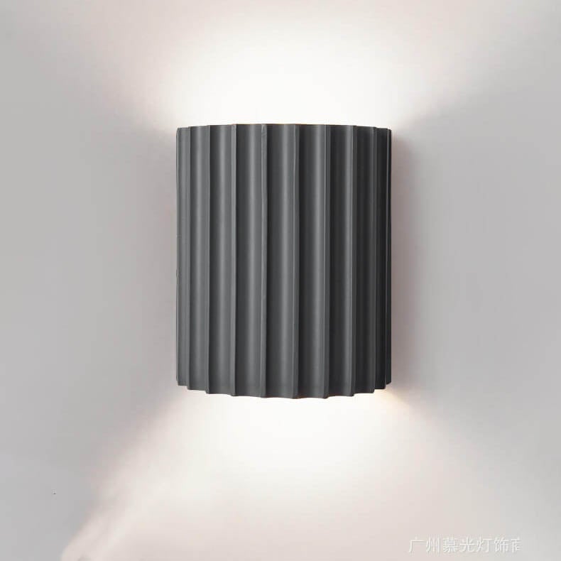 Taavita Resin Striped Half Cylinder 1-Light Wall Lamp