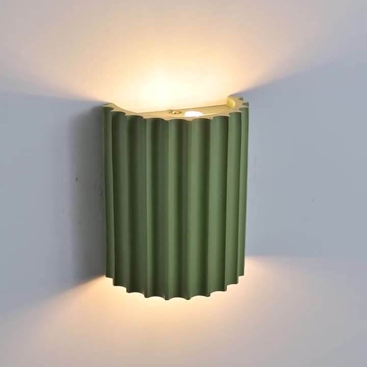 Taavita Resin Striped Half Cylinder 1-Light Wall Lamp