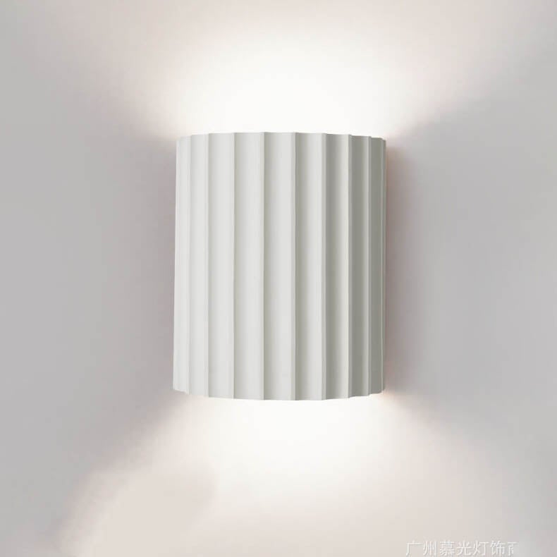 Taavita Resin Striped Half Cylinder 1-Light Wall Lamp