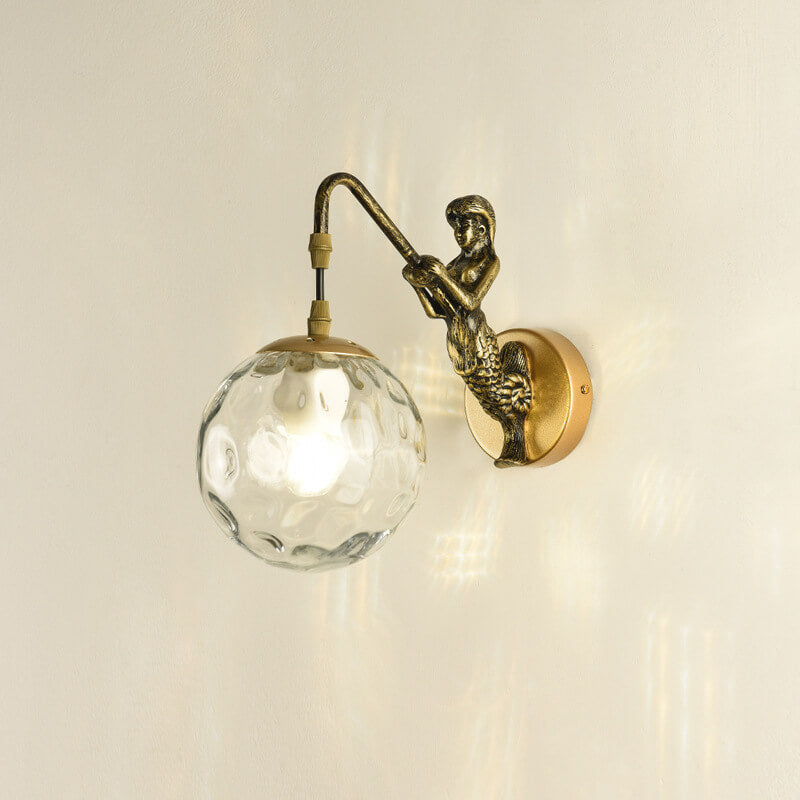 Vintage Rustic Taavita Ball 1-Light Wall Lamp & Light