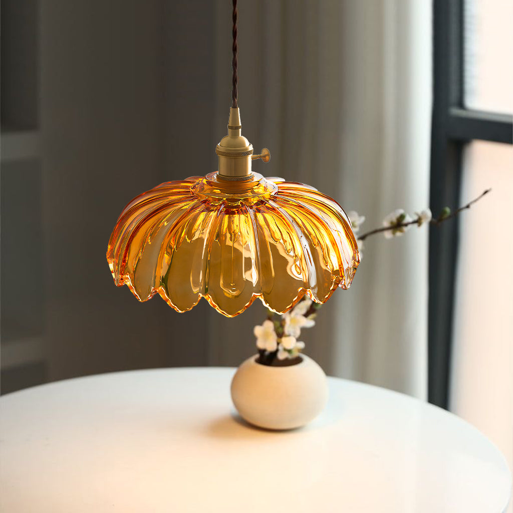 Taavita Rustic Tulip Glass Pendant Light