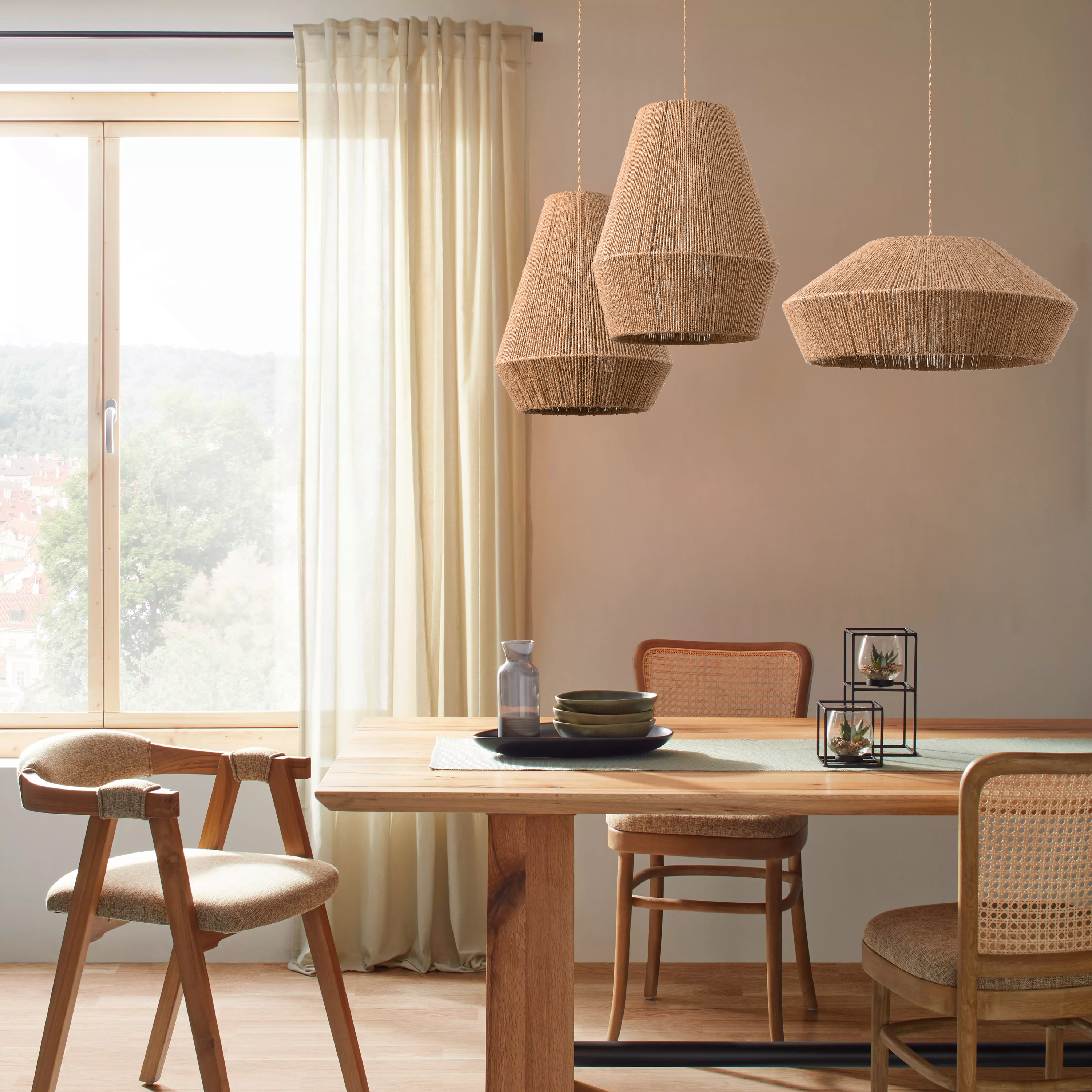 Taavita Pendant Light Made of Braided Rope