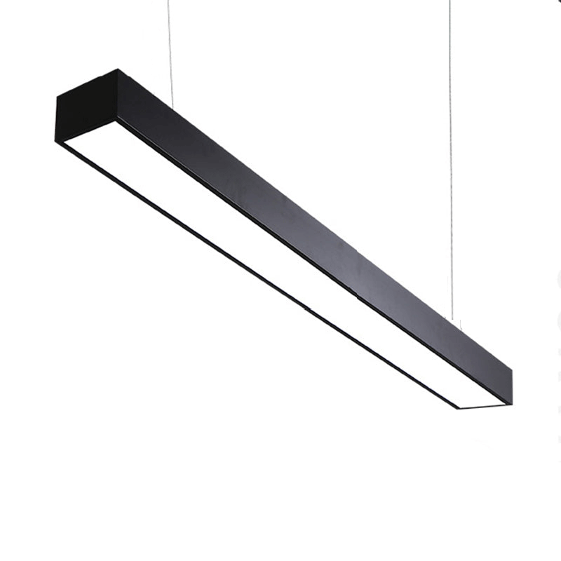 Minimalist Linear LED Suspension Light Fixture Aluminum Office Ceiling Pendant Light Clearhalo 'Ceiling Lights' 'Modern Pendants' 'Modern' 'Pendant Lights' 'Pendants' Lighting' 2460575