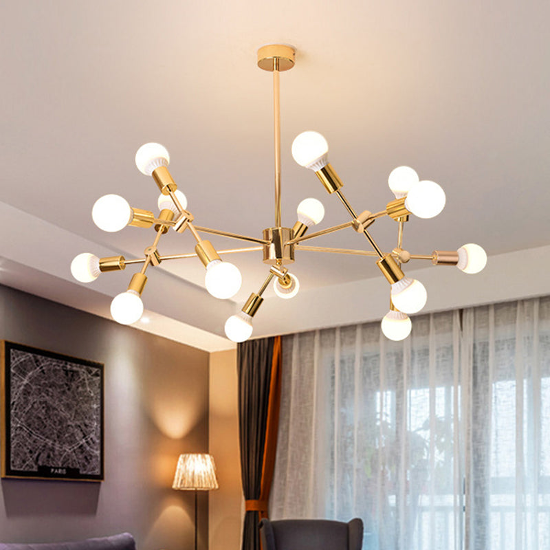 Taavita Hanging Ceiling Light Modern Nordic 15 Lights Iron Chandelier Pendant Lamp for Living Room