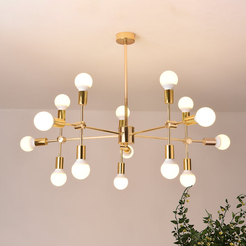 Taavita Hanging Ceiling Light Modern Nordic 15 Lights Iron Chandelier Pendant Lamp for Living Room