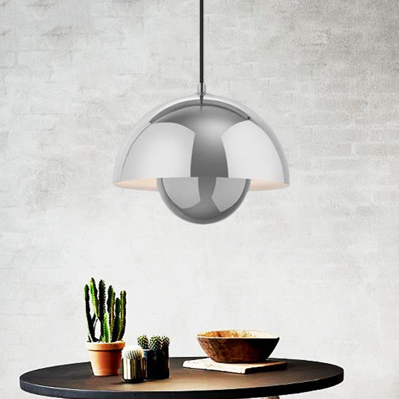 Pendant Metal Light with Dome Shade for Nordic Hanging Ceiling Light in the Dining Room – Modern Mid-Century