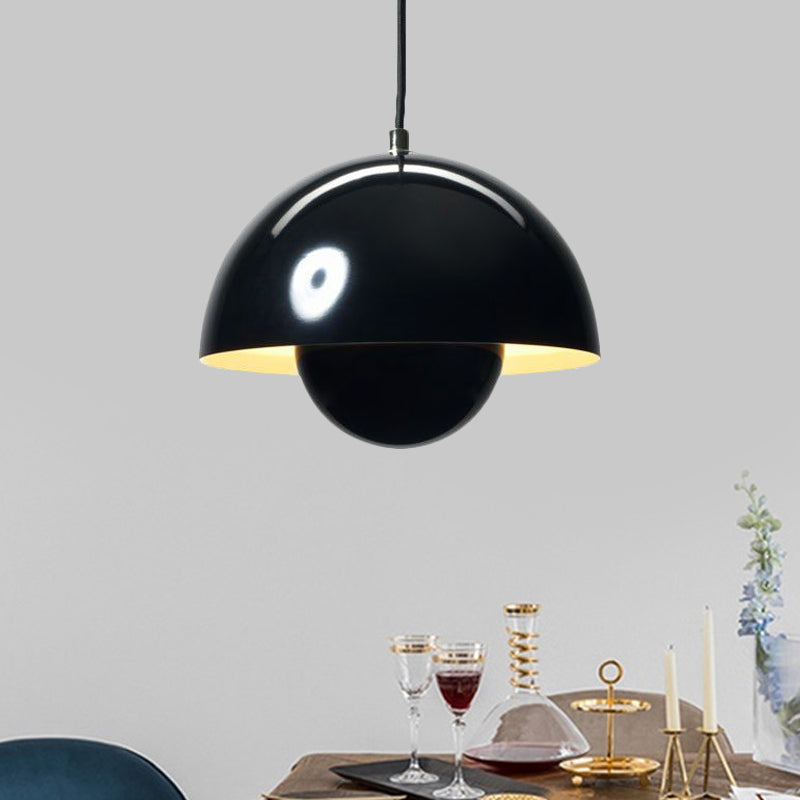 Pendant Metal Light with Dome Shade for Nordic Hanging Ceiling Light in the Dining Room – Modern Mid-Century