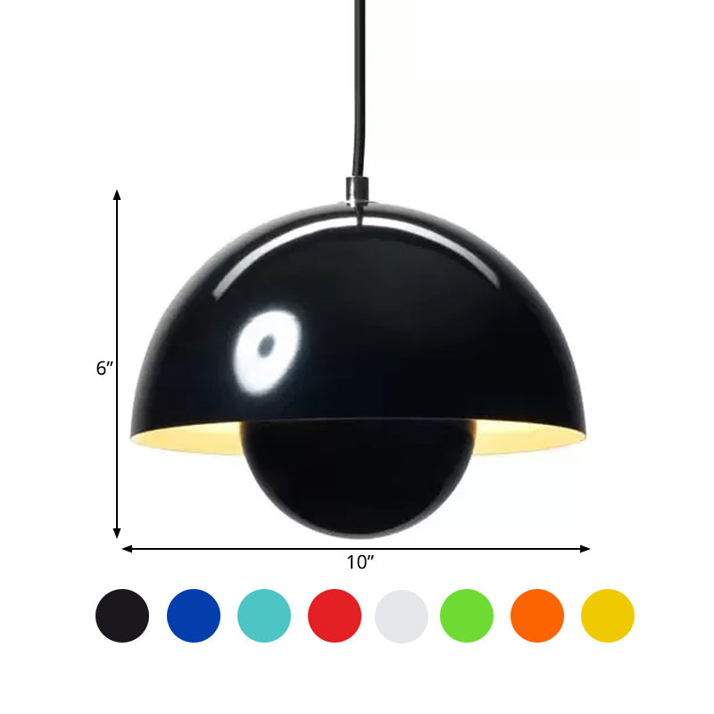 Pendant Metal Light with Dome Shade for Nordic Hanging Ceiling Light in the Dining Room – Modern Mid-Century