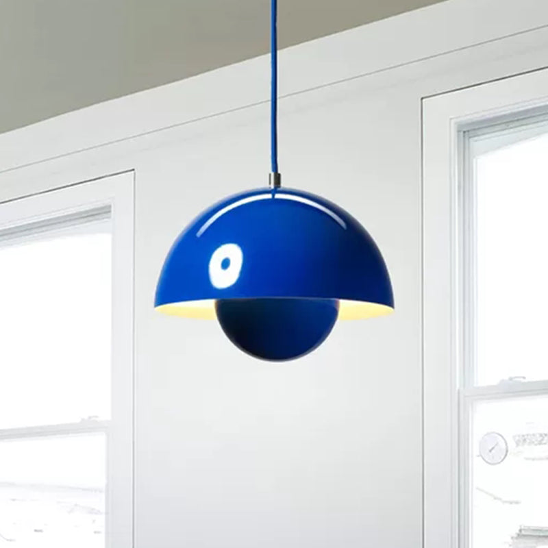 Pendant Metal Light with Dome Shade for Nordic Hanging Ceiling Light in the Dining Room – Modern Mid-Century