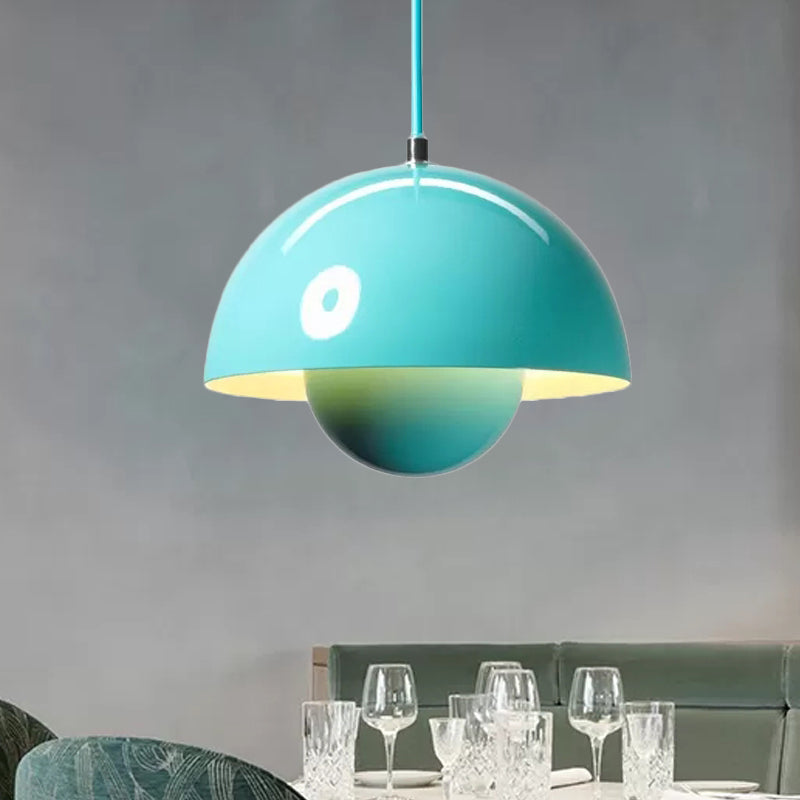 Pendant Metal Light with Dome Shade for Nordic Hanging Ceiling Light in the Dining Room – Modern Mid-Century