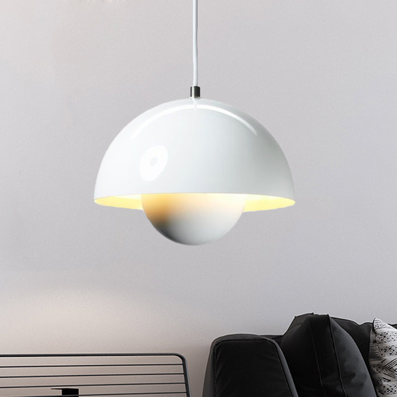 Pendant Metal Light with Dome Shade for Nordic Hanging Ceiling Light in the Dining Room – Modern Mid-Century