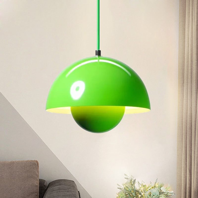 Pendant Metal Light with Dome Shade for Nordic Hanging Ceiling Light in the Dining Room – Modern Mid-Century