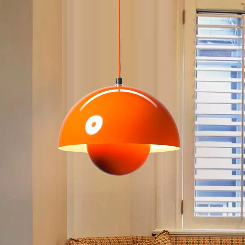 Pendant Metal Light with Dome Shade for Nordic Hanging Ceiling Light in the Dining Room – Modern Mid-Century