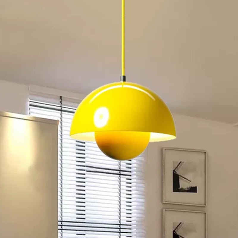 Pendant Metal Light with Dome Shade for Nordic Hanging Ceiling Light in the Dining Room – Modern Mid-Century