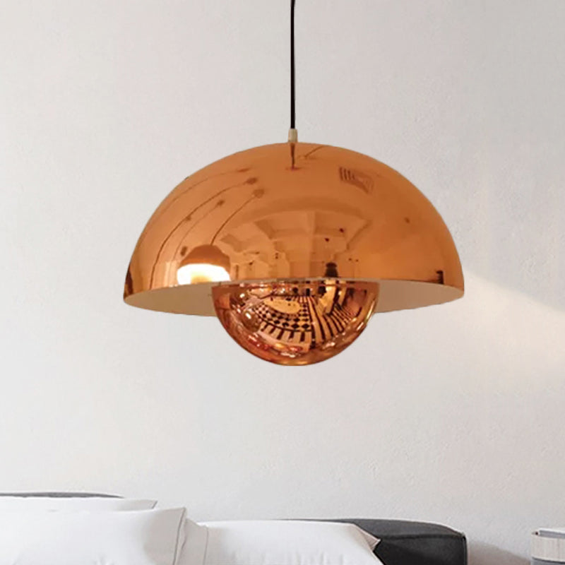 Pendant Metal Light with Dome Shade for Nordic Hanging Ceiling Light in the Dining Room – Modern Mid-Century