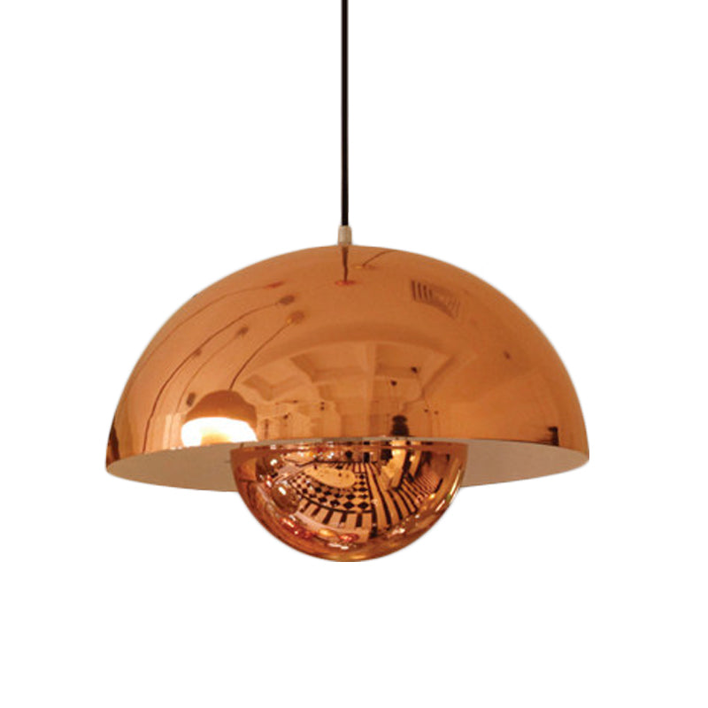 Pendant Metal Light with Dome Shade for Nordic Hanging Ceiling Light in the Dining Room – Modern Mid-Century