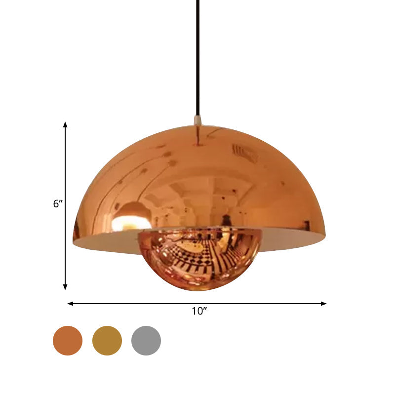 Pendant Metal Light with Dome Shade for Nordic Hanging Ceiling Light in the Dining Room – Modern Mid-Century